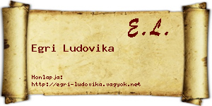 Egri Ludovika névjegykártya